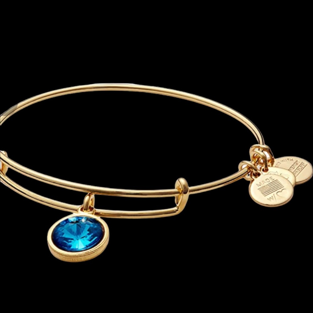 Alex & Ani Bracket with a Faceted  Birthstone Adjustable Recycled Materi…
